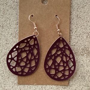 Faux leather earrings